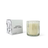 Introducing our brand new Heaven Scent's Ribbed Bougie candles, in a range of 7 aromas that have been specifically curated to offer a sense of elegance and luxury. Lemon & Sweet Amber