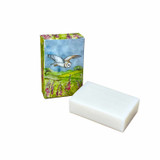 Heaven Scent's new Natural base, triple-milled, cold pressed soaps presented in beautifully illustrated boxes designed by Sarah Pettitt. Aroma: Rosehip; Illustration: Summer Meadow (Owl & Foxglove)