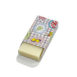 Heaven Scent's new Natural base, triple-milled, cold pressed soaps presented in beautifully illustrated boxes designed by Sarah Pettitt. Aroma: Limeleaf & Ginger; Illustration:  Summer Citrus, tablescape with fruit