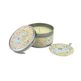 Heaven Scent's new summer range 100ml travel candles are made from natural, vegan, soy and rapeseed wax. Illustrated with: Garden Picnic and Fragranced with: Lime, Basil & Mandarin