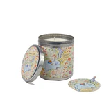 Heaven Scent's new summer range 200ml travel candles are made from natural, vegan, soy and rapeseed wax. Illustrated with: Garden Picnic and Fragranced with: Lime, Basil & Mandarin