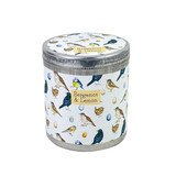 Heaven Scent's new summer range  200ml travel candles are made from natural, vegan, soy and rapeseed wax. Illustrated with: British Birds and Fragranced with: Bergamot & Lemon