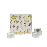 Heaven Scent's new summer range illustrated box of 9 tealights are made from natural, vegan, soy and rapeseed wax. Illustrated with: Wild Flowers and Fragranced with: Bluebell