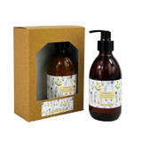 Heaven Scent Vegan Hand Lotion & Body Wash gift set with Sarah Pettitt's beautiful illustrated Summer Range labels. Illustration: Wild Flowers, Scent: Inspiration