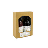 Heaven Scent Vegan Hand Lotion & Body Wash gift set with Sarah Pettitt's beautiful illustrated Summer Range labels. Illustration: Seaweed, Scent: Sea Salt & Spray