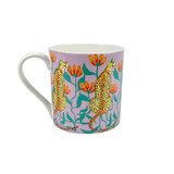Heaven Scent's Cheetah Bone China Mug for tea, coffee and hot chocolate, perfect to complement our natural candle, reed diffuser and body product ranges.