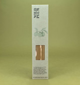 10 Green Botanical Wild Plum incense sticks by Heaven Scent in a recycled card pack with plant folklore illustration.