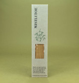 10 Green Botanical Mistletoe incense sticks by Heaven Scent in a recycled card pack with plant folklore illustration.