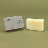 Heaven Scent’s Green Botanical stamped natural soap inspired by the ancient knowledge of plants and beliefs that surround them. Aroma: Tea