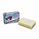 Heaven Scent's new Natural base, triple-milled, cold pressed soaps presented in beautifully illustrated boxes designed by Sarah Pettitt. Aroma: Plum Pudding; Illustration: Robin Heaven Scent's new Natural base, triple-milled, cold pressed soaps presented in beautifully illustrated boxes designed by Sarah Pettitt. Aroma: Plum Pudding; Illustration: Robin