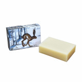 Heaven Scent's new Natural base, triple-milled, cold pressed soaps presented in beautifully illustrated boxes designed by Sarah Pettitt. Aroma: Orange, Clove & Cinnamon; Illustration: Winter Nights (Hare & Moon)