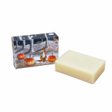 Heaven Scent's new Natural base, triple-milled, cold pressed soaps presented in beautifully illustrated boxes designed by Sarah Pettitt. Aroma: Pumpkin Spice; Illustration: Fox & Pumpkins