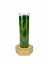 Elevate your incense display with a design that's as beautiful as it is practical. Our new hexagonal bamboo stand holds a single, elegant glass tube, perfect for showcasing 100 incense sticks and adding a contemporary flair to your retail space.