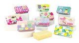 A Heaven Scent collection of new spring/summer 150g natural soap bars, wrapped in beautifully illustrated recyclable paper.