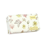 A Heaven Scent new spring/summer 150g natural soap bar, wrapped in an illustrative recyclable paper. Aroma: Seaweed - Sea Salt & Spray; Illustration: Botanical illustrations of various types of seaweed on a white background