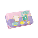 A Heaven Scent new spring/summer 150g natural soap bar, wrapped in an illustrative recyclable paper. Aroma: Lemons & Green Moss; Illustration: Jugs and Lemons