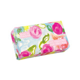 A Heaven Scent new spring/summer 150g natural soap bar, wrapped in an illustrative recyclable paper. Aroma: Rose & Patchouli; Illustration: Watercolour Roses