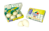 A Heaven Scent new SUMMER wax melt limes alongside their matching illustrated gift box. Aroma: Lime, Basil & Mandarin; Illustration: fruit bowl and plant
