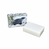 Heaven Scent's new Natural base, triple-milled, cold pressed soaps presented in beautifully illustrated boxes designed by Sarah Pettitt. Aroma: Gold, Frankincense & Myrrh/Midwinter; Illustration: Snow Badger