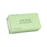 A Heaven Scent Ceramic Range 150g natural soap bar, wrapped in coloured recyclable paper. Aroma: Lime, Basil & Mandarin