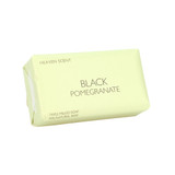 A Heaven Scent Ceramic Range 150g natural soap bar, wrapped in coloured recyclable paper. Aroma: Black Pomegranate