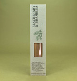 10 Green Botanical Blackberry & Brambles incense sticks by Heaven Scent in a recycled card pack with plant folklore illustration.