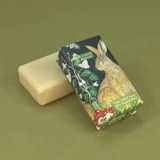 Heaven Scent's Autumn/Winter Black Cherry & Almond 150g wrapped Natural Soap with a beautiful illustrations of a hare by Sarah Pettitt.