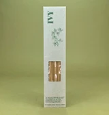 10 Green Botanical Ivy incense sticks by Heaven Scent in a recycled card pack with plant folklore illustration.