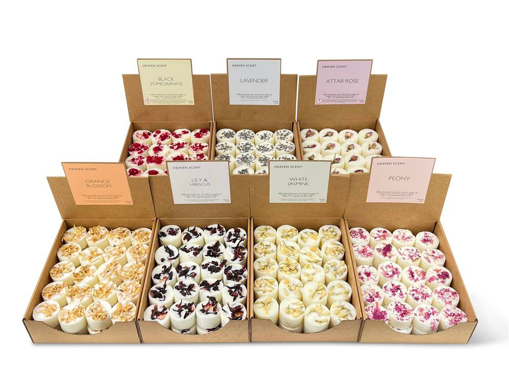 Botanical 20g Wax Melt Pucks in display Box of 40 - Heaven Scent