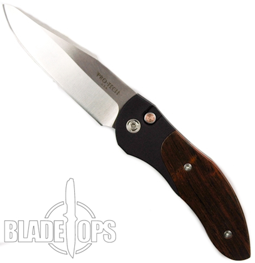 Pro-Tech Elishewitz DORU Automatic Knife, Stonewash Blade, Cocobolo Handle, PT2006C