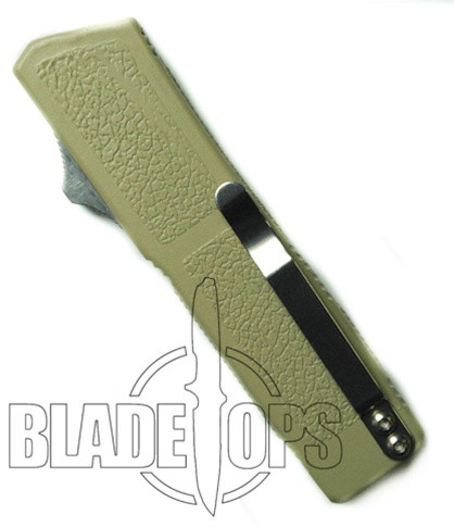 Lightning Double Action OTF, Taiwanese Version, Tan, Part Serrated