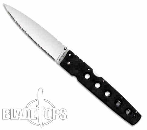 Cold Steel Hold Out I Folder Knife, Serrated Edge, 11HXLS
