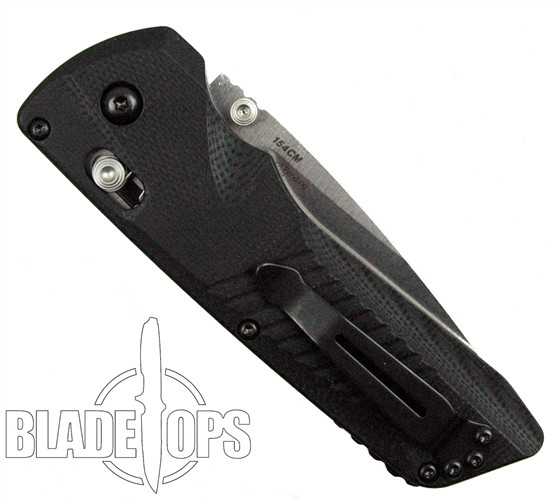 Benchmade Serum 5400S AXIS Dual Action Auto Knife, Satin Combo Blade, Clip View