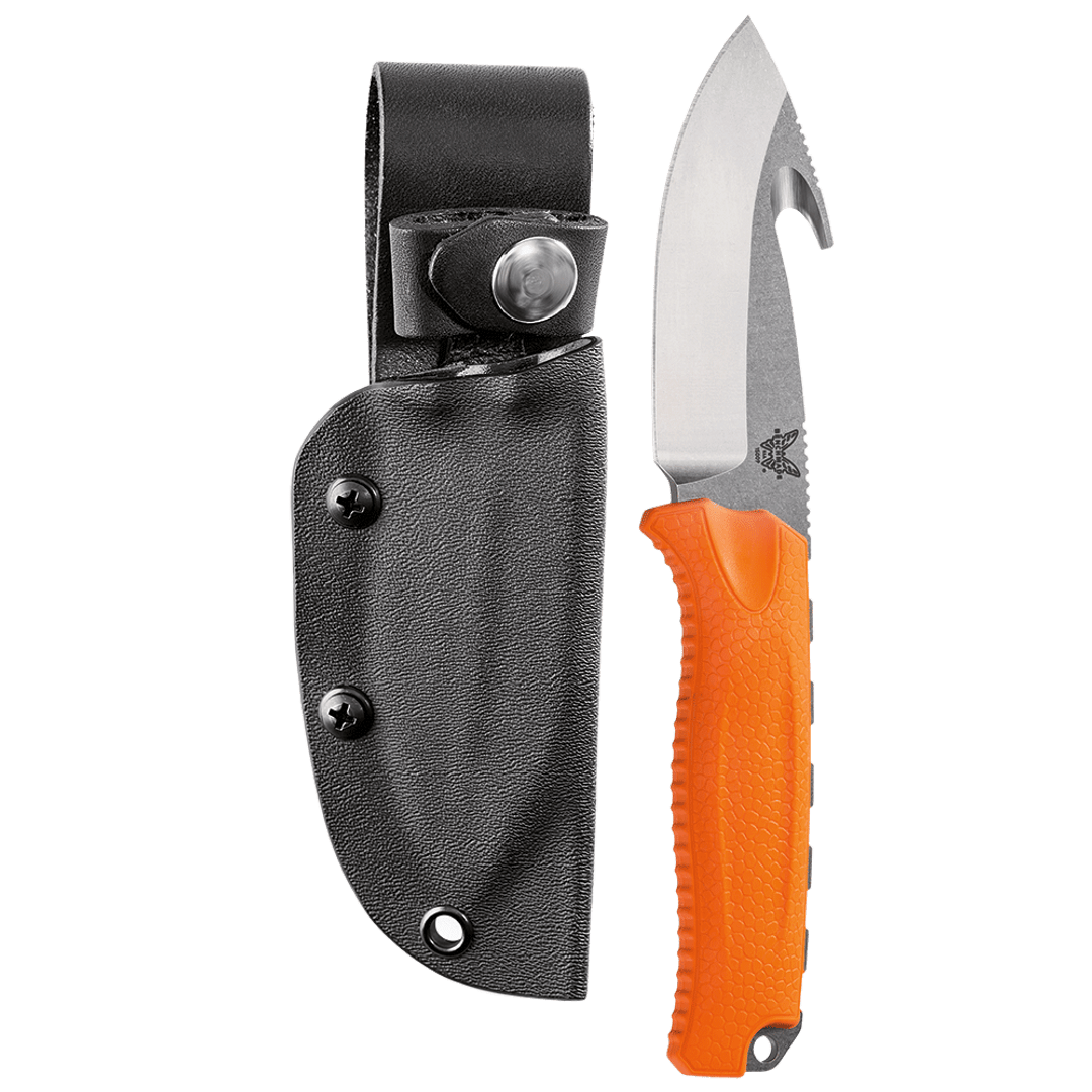 Benchmade HUNT Steep Mountain Orange Fixed Blade Knife SHEATH VIEW