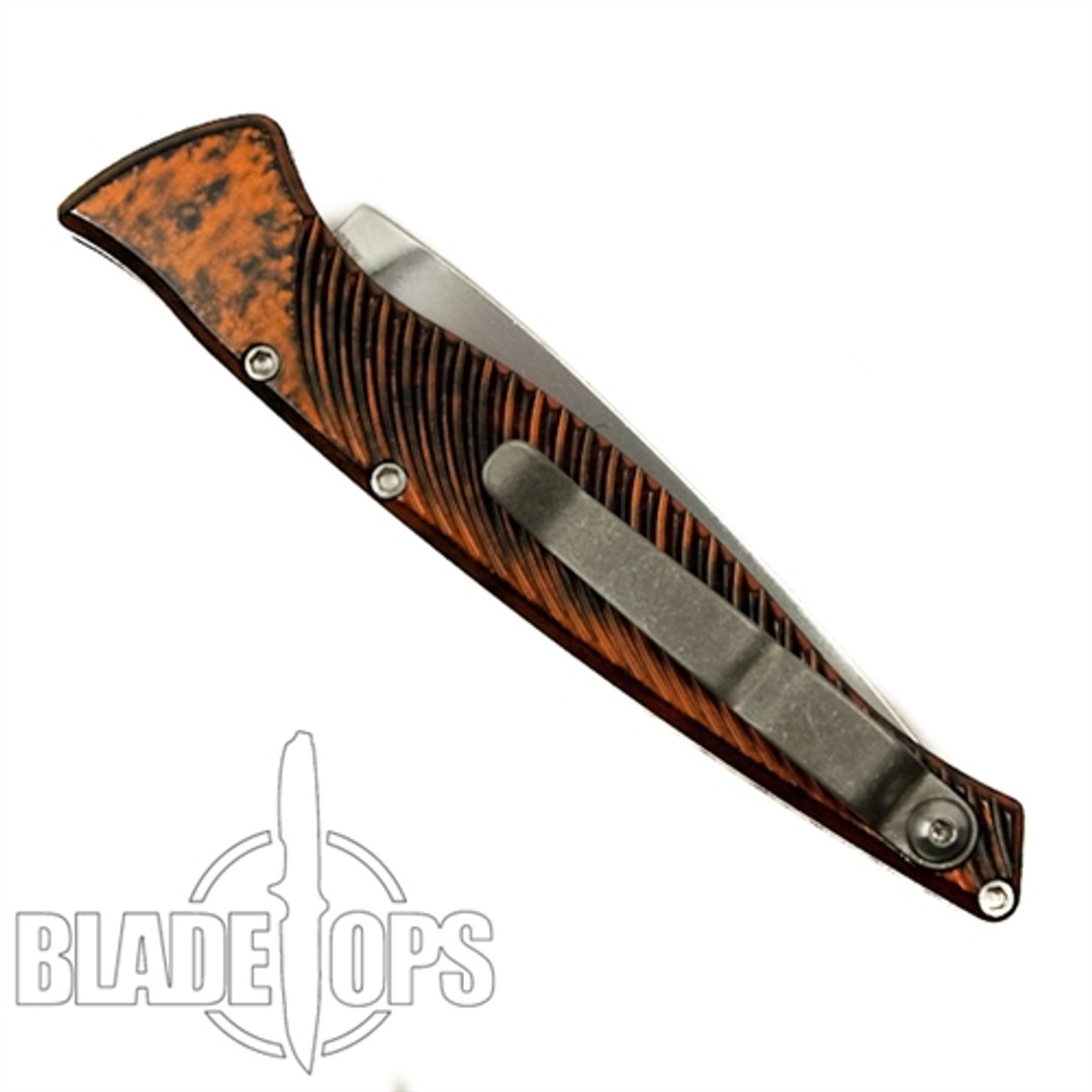Piranha Orange DNA Auto Knife, CPM-S30V Mirror Blade