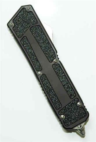 Microtech SCARAB OTF Knife, DLC Black Tanto, SER,  MT113-2