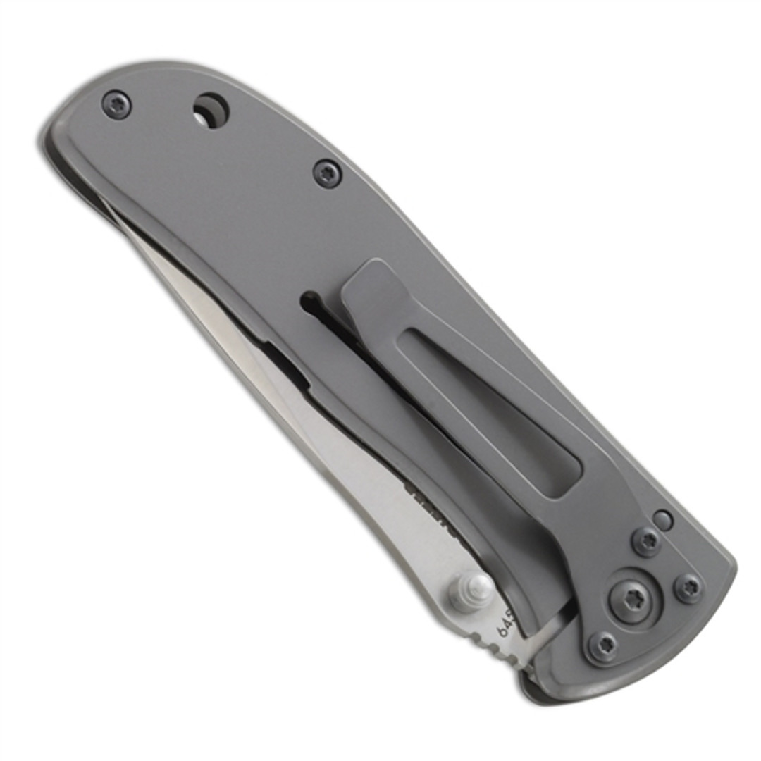 CRKT 6451S Large Stainless Drifter FrameLock Knife, Razor Edge