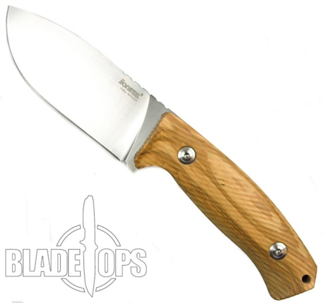 LionSteel M3 Hunting Knife Olive Wood Fixed Blade, M3 UL