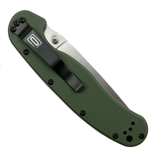 Ontario 8849OD OD Green RAT Model 1 Folder Knife, AUS-8 Satin Combo Blade