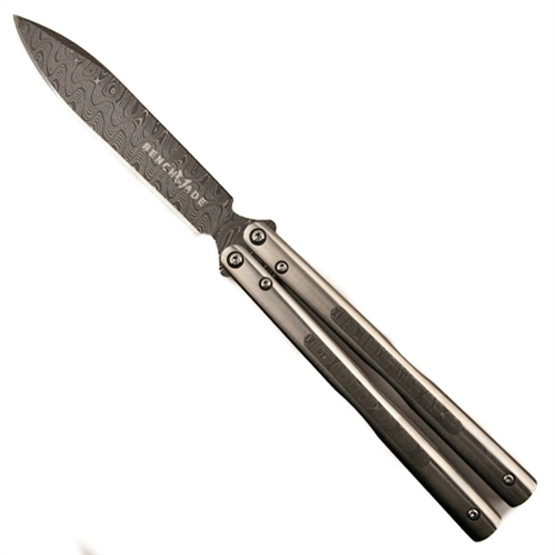 Benchmade Gold Class 51-161 Morpho Balisong Butterfly Knife, Damascus Blade