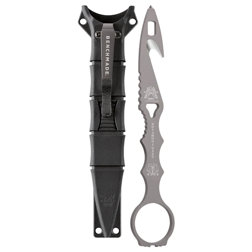 【米軍放出品】BENCHMADE179GRY SOCPレスキューツール グレー Benchmade 179GRY Grey SOCP Fixed Blade Rescue Tool, Black Sheath