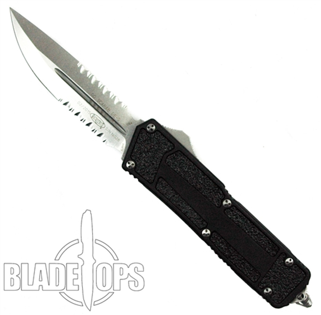 Microtech 180-11 QD Scarab D/E-S OTF Auto Knife, Stonewash Combo Blade