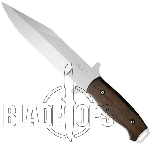 Bear OPS CQC-100-CB2-P Combat Knife, Bead Blast Modified Clip, Cocobolo Handle