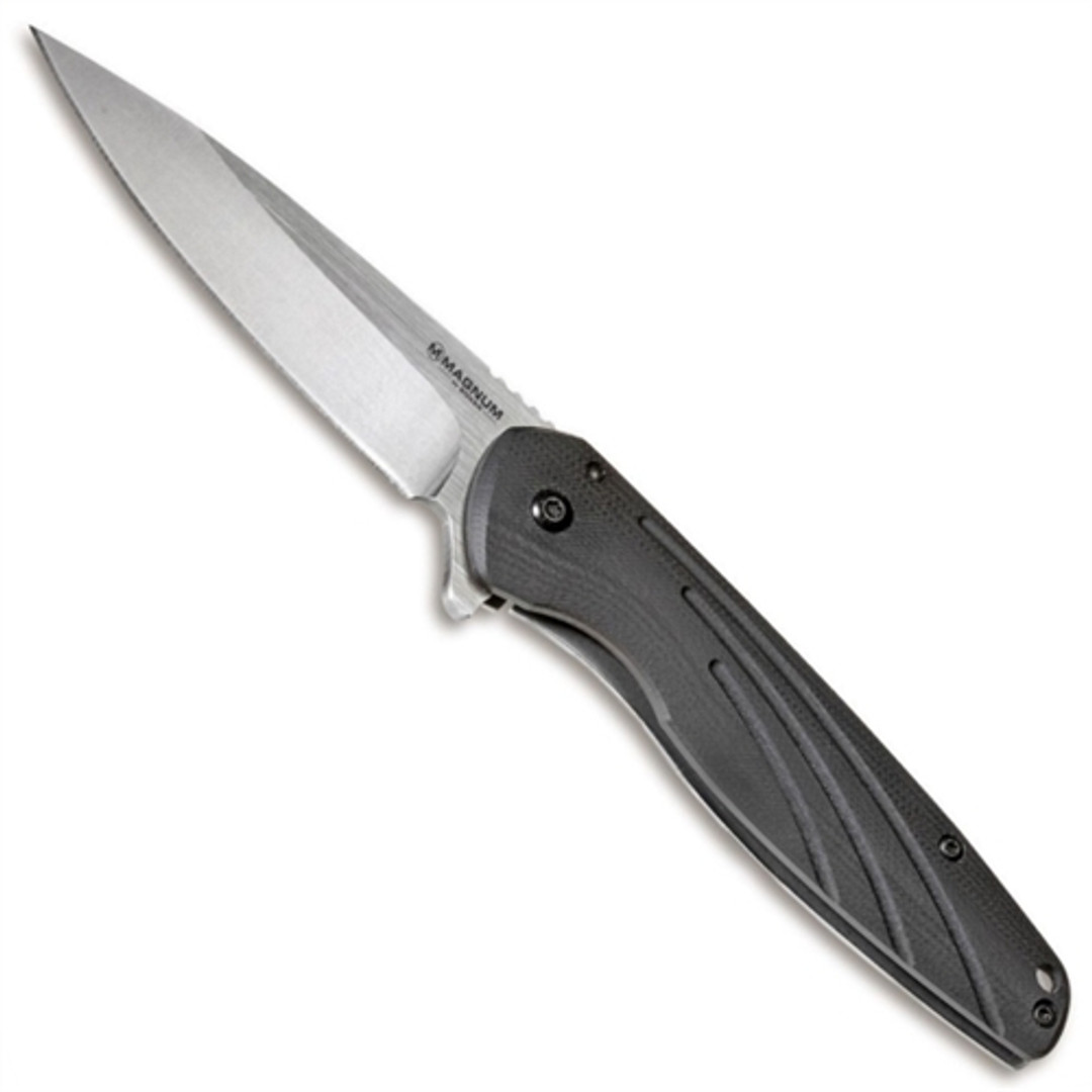 Boker Magnum 01SC488 Ellipse G-10/Stainless Steel Flipper Knife, Stonewash Blade
