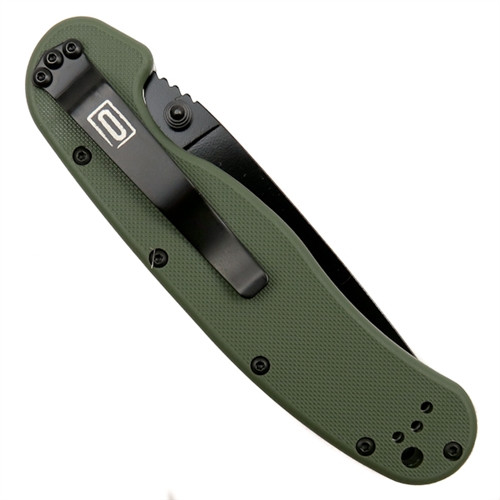 Ontario 8847OD OD Green RAT Model 1 Folder Knife, AUS-8 Black