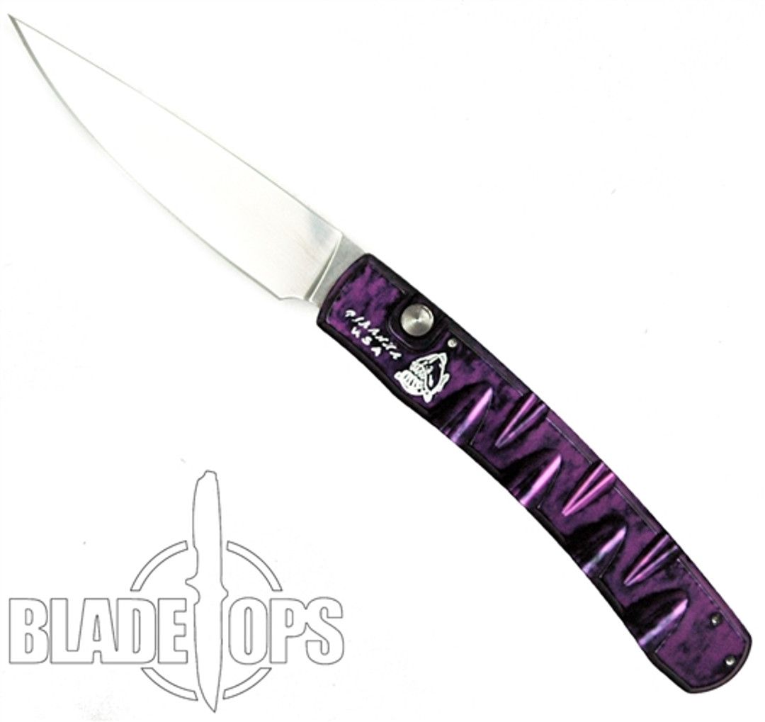 Piranha Plum Virus Auto Knife, CPM-S30V Mirror Blade