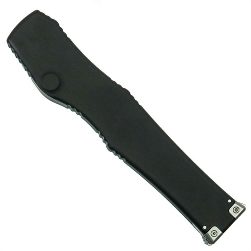 Microtech 250-1 Halo VI T/E OTF Auto Knife, Black Blade REAR VIEW