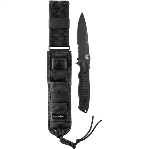 Benchmade 140SBK Nimravus Fixed Blade Knife, 154CM Black Combo Blade