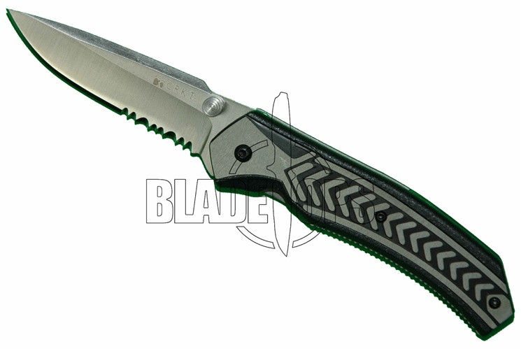 CRKT Lift Off 2 Spring Assist Knife, Razor Sharp Edge with Triple Point Serrations