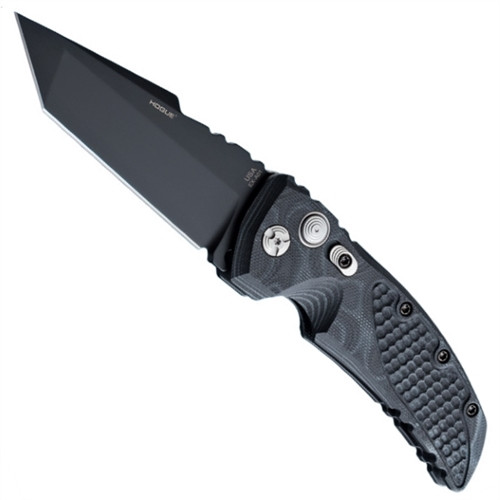 Hogue Knives 34109 EX-A01 4" Black G-Mascus G-10 Tanto Auto Knife, 154CM Black Blade